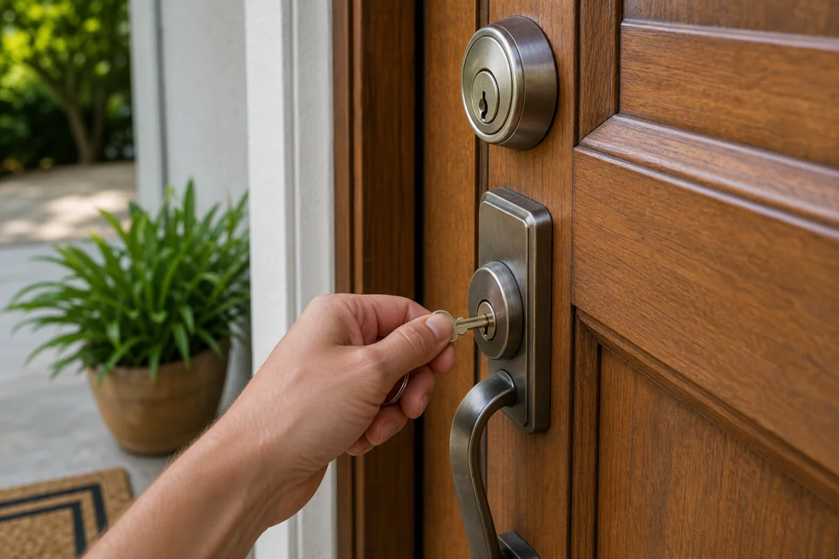 bloquer une porte de l'exterieur
