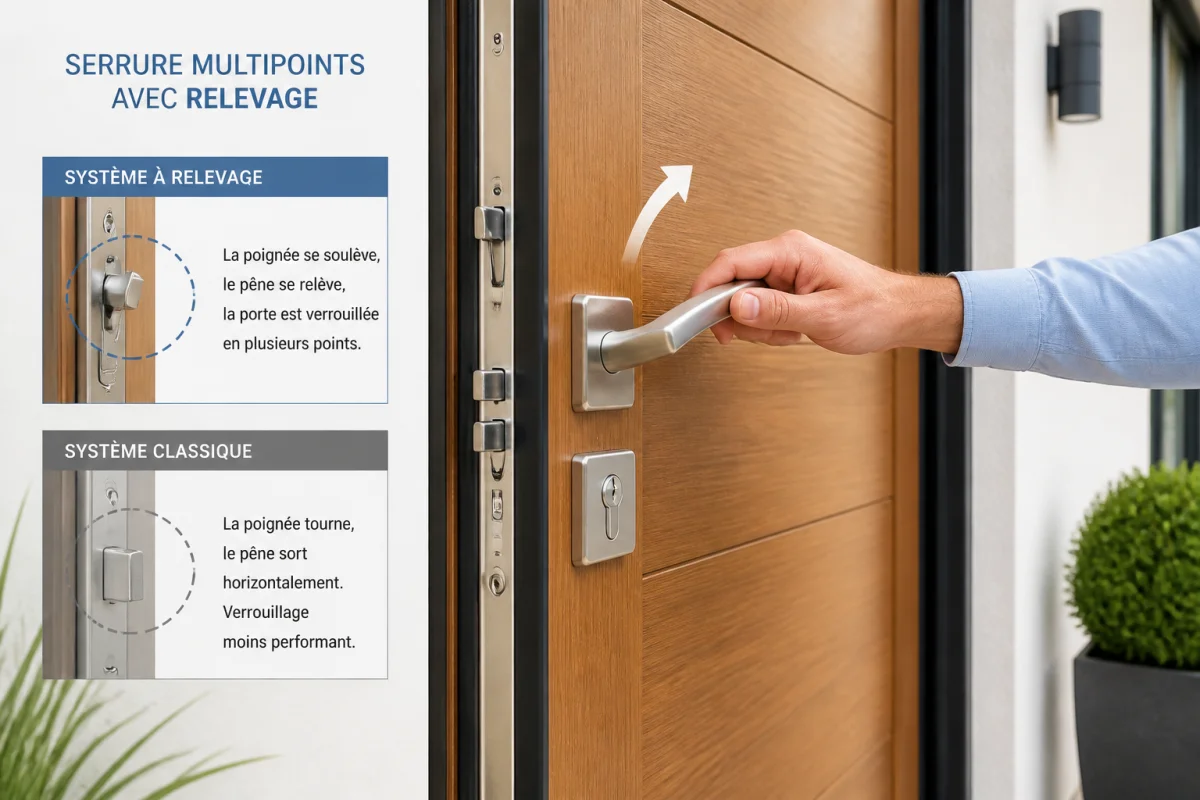 serrure 5 points à relevage