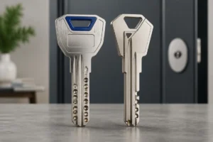 double clé porte blindée