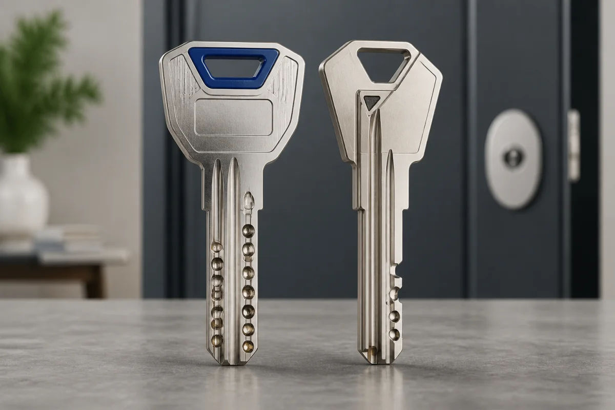 double clé porte blindée