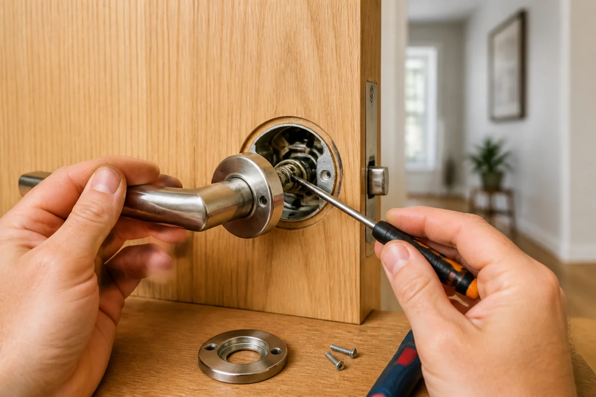réparer ressort poignée de porte